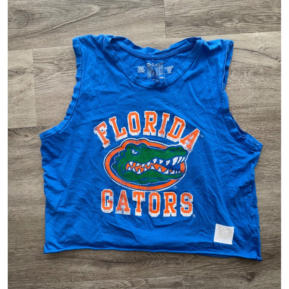 Retro Brand Women's Florida Gators  Cropped Tank Top, Large